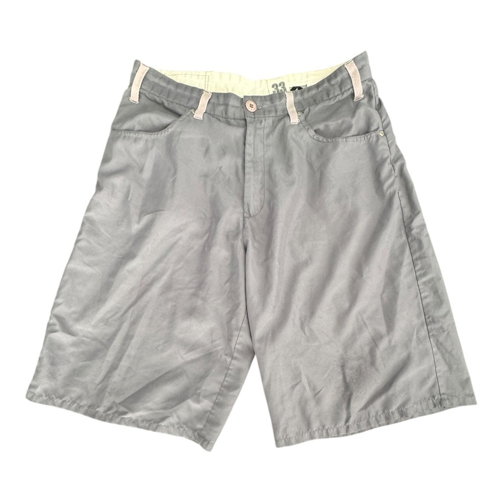 Aaron Chang Shorts Mens 33 Gray Casual Boardwalk Style Nylon Blend Surf Skate